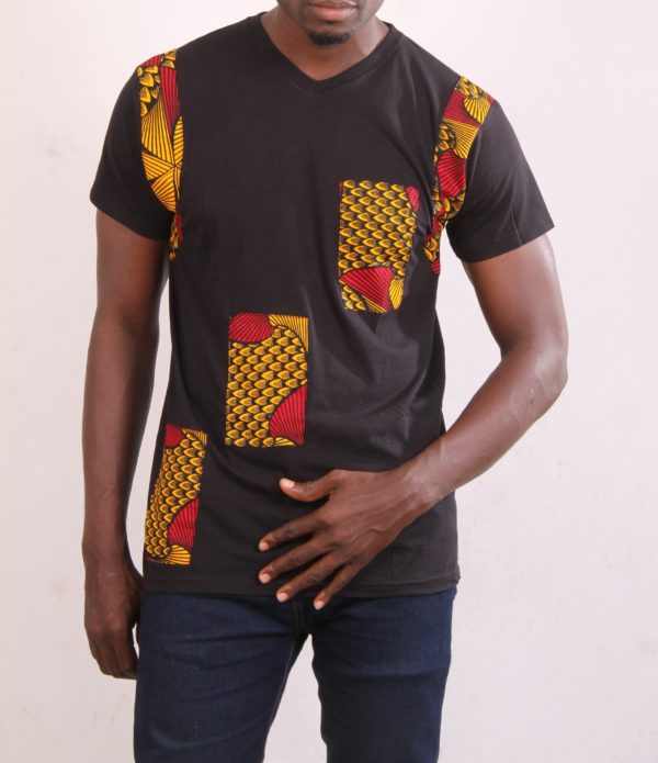 Afrikoncept 'Orchid' Black T-shirt